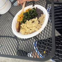 Here is a photo of me enjoying JUST SIDES for years. Then suddenly because lucho rang me up one day saw my Hefty meal at less then 12$.He then switched sides to mains & banned me.  at The Plantisserie in Miami