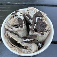 Oat milk base with cookie dough and Oreos…so good!   at Rolled Mountain Creamery - Riverside Dr in Reno