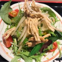 yummy salad  at Sobadokoro Shojiya in Yamagata