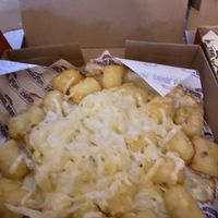 Vegan cheese and potatos at Papa John's in Rainham
