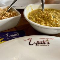 Delicious meal of string hoppers, dhal and coconut sambol   at Upali's by Nawaloka in Colombo