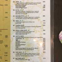 Menu at Upali's by Nawaloka in Colombo