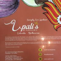 Upali’s menu at Upali's by Nawaloka in Colombo