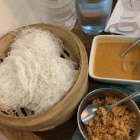 String hoppers, sambol and tomato curry  at Upali's by Nawaloka in Colombo