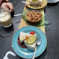 Cheesecake pie (highly recommend!) and apple pie  at Bistro Calypso in Eindhoven