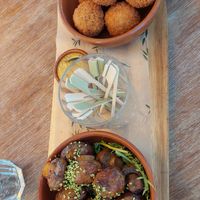 Mushroom and bitterballen at Bistro Calypso in Eindhoven