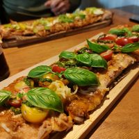 Pizza caprese at Bistro Calypso in Eindhoven