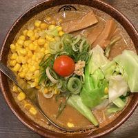 Miso,corn ramen   at Shinbu Sakiya Ramen - 麺匠真武咲弥 in Tokyo