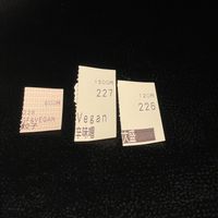 Receipt tickets   at Shinbu Sakiya Ramen - 麺匠真武咲弥 in Tokyo