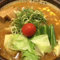 Vegan spicy miso ramen (1 of the best I’ve ever had!!) at Shinbu Sakiya Ramen - 麺匠真武咲弥 in Tokyo