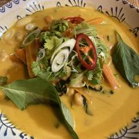 Vegan curry with chickpeas  at Suro Gastrobar in Valencia