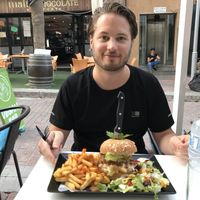 Vegan burger at Choco Kebab Cafe in Bugibba