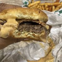 Who Betta Burger is delicious   at Can't Believe It's Not Meat - Hyde Park in Chicago