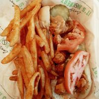 Shrimp Po' Boy at Can't Believe It's Not Meat - Hyde Park in Chicago