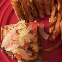 Vegan gyro and vegan triple decker with vegan turkey and bacon club  at Can't Believe It's Not Meat - Hyde Park in Chicago