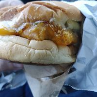 Fish sandwich at Vegan Picnic - Polk St in San Francisco