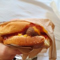 VP sausage breakfast sandwich  at Vegan Picnic - Polk St in San Francisco