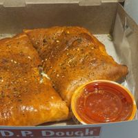 Vegan Veggie Burger Calzone at D.P. Dough in Champaign