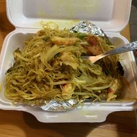 Shanghai vermicelli (no egg) with veggie shrimp and veggie sweet & sour pork  at General Thai Chinese Cuisine & Vegetarian in Aurora