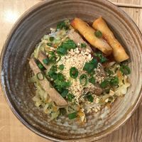 Rice noodle bowl at Liu Lin in Brussels