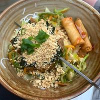 Lins Noodle Bowl and spring rolls at Liu Lin in Brussels