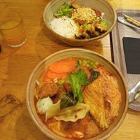 Two main dishes at Liu Lin in Brussels