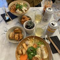 Noodle soups, vegan prawns and wontons  at Liu Lin in Brussels