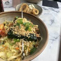 Lalot skewer with calamares  at Liu Lin in Brussels