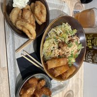 calamares, tempura & noodle bowl 🍲   at Liu Lin in Brussels