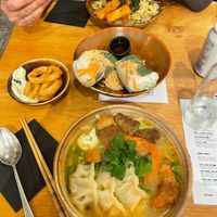 Heart warming soup, rice rolls, calamari and skewers at Liu Lin in Brussels