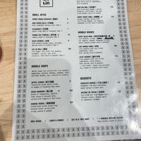 Menu - 100% vegan  at Liu Lin in Brussels