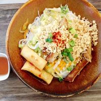 Lin's rice noodle bowl at Liu Lin in Brussels