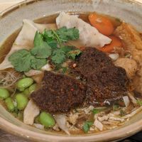 Delicious soup and that fake beef was wow! at Liu Lin in Brussels