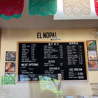 menu   at El Nopal in Everett