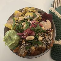 Warm chickpea bowl  at Rå Bowls & Juices in Groningen