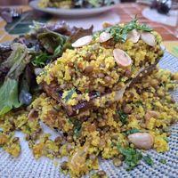 Aubergine Bulgur 👌🏻 at Naranj in Marrakech