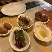 Veggie mezze plate (vegan)  at Naranj in Marrakech