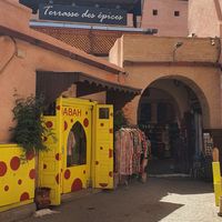 The enntance, it's a bit confusing at Terrasse Des Epices in Marrakech