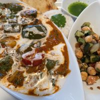 Okra jalfrezi with coconut milk   at Cilantro Indian Cafe in Cary