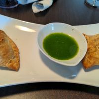Veggie samosas at Cilantro Indian Cafe in Cary