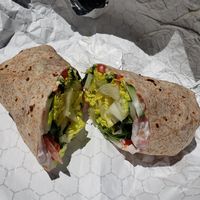 Garden wrap w/ vegan mayo at Stowe Sandwich Company in Stowe