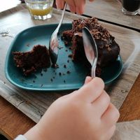 Moelleux au chocolat at L'Ethiquete in Nantes
