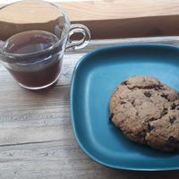 Cold Coffee and cookie at L'Ethiquete in Nantes