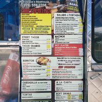 Menu at Pablito's Burrito Express in Sonora