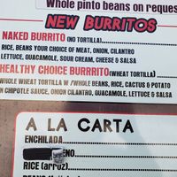 Healthy burrito, can substitute avocado instead of potatoes at Pablito's Burrito Express in Sonora