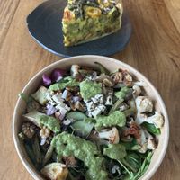 Quiche and bowl .  at Que Chew in Destelbergen