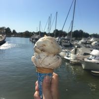 Almond brittle & coconut chocolate and almond at Ben & Jerry's in Washington