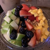 Rainbowl with açaí and no honey  at Frutta Bowls in Mason