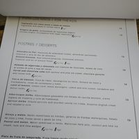 Menu at RE Organic in Mallorca