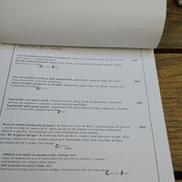 Menu at RE Organic in Mallorca